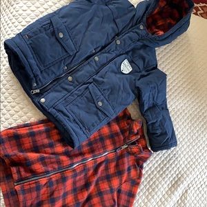 Carters boys 4T winter coat with separate liner.